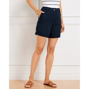 Talbots High-Rise Roll Cuff‎ Button Detail Shorts - Size 8